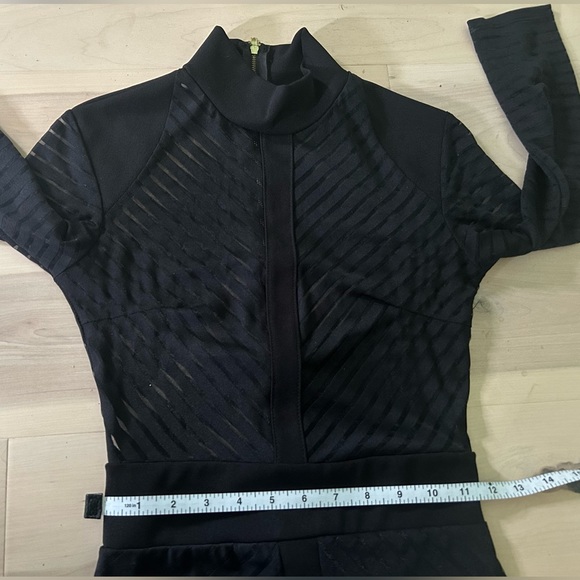 Black Bodycon Sheer Top Dress Small - Picture 7 of 15